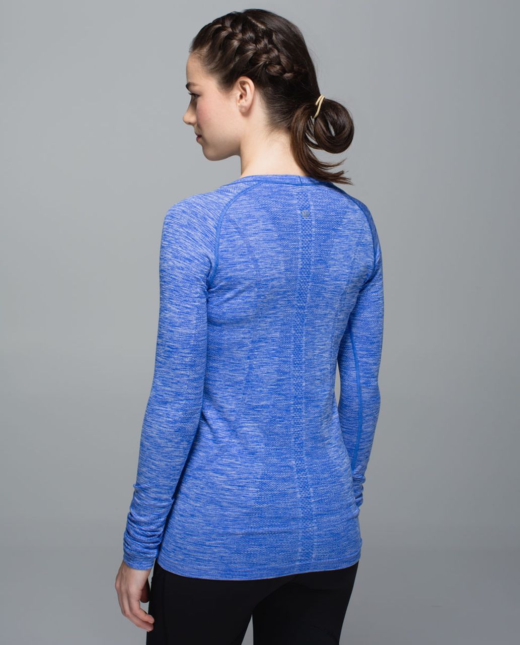 Lululemon Run:  Swiftly Tech Long Sleeve Crew - Space Dye Heathered Harbour Blue