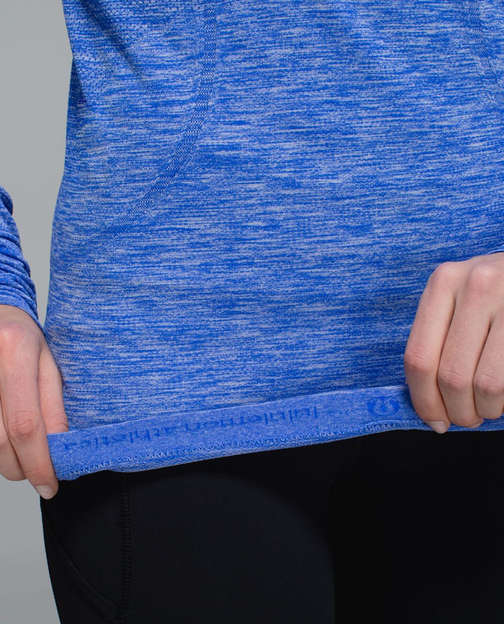 Lululemon Run:  Swiftly Tech Long Sleeve Crew - Space Dye Heathered Harbour Blue