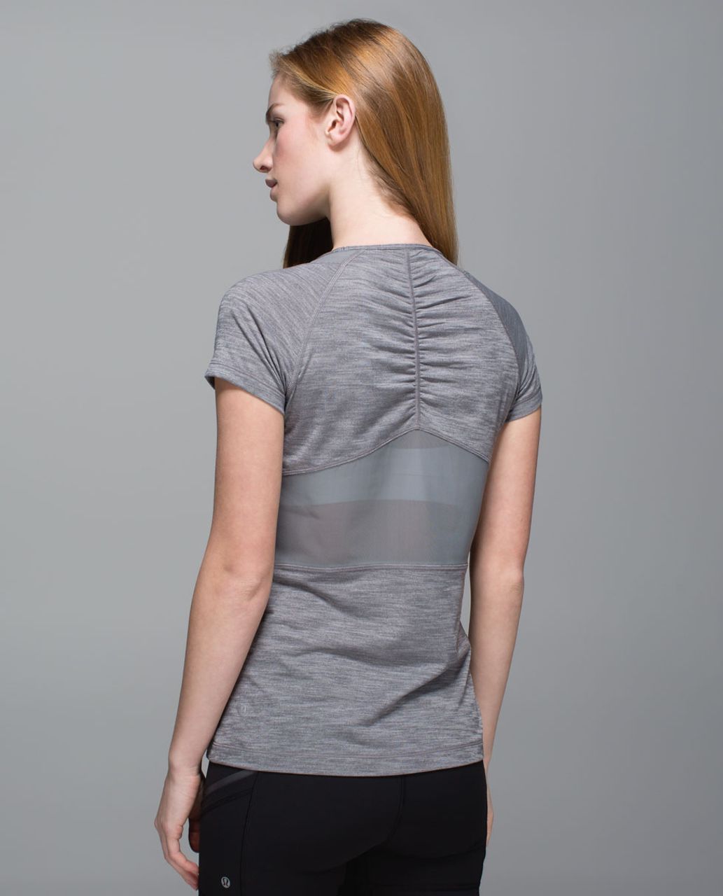 Lululemon Mesh With Me Short Sleeve - Heathered Slate / Slate