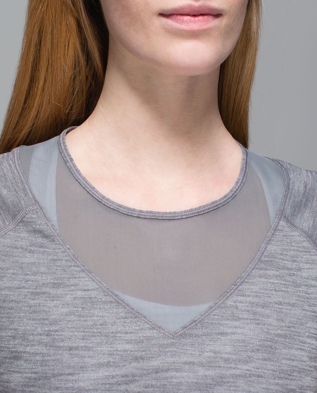 Lululemon Mesh With Me Short Sleeve - Heathered Slate / Slate