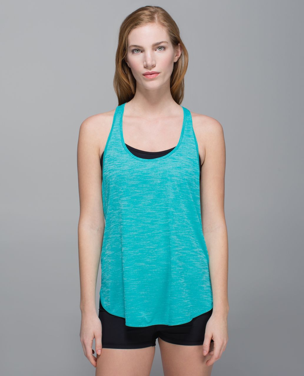 Lululemon 105 F Singlet - Heathered Blue Tropics - lulu fanatics