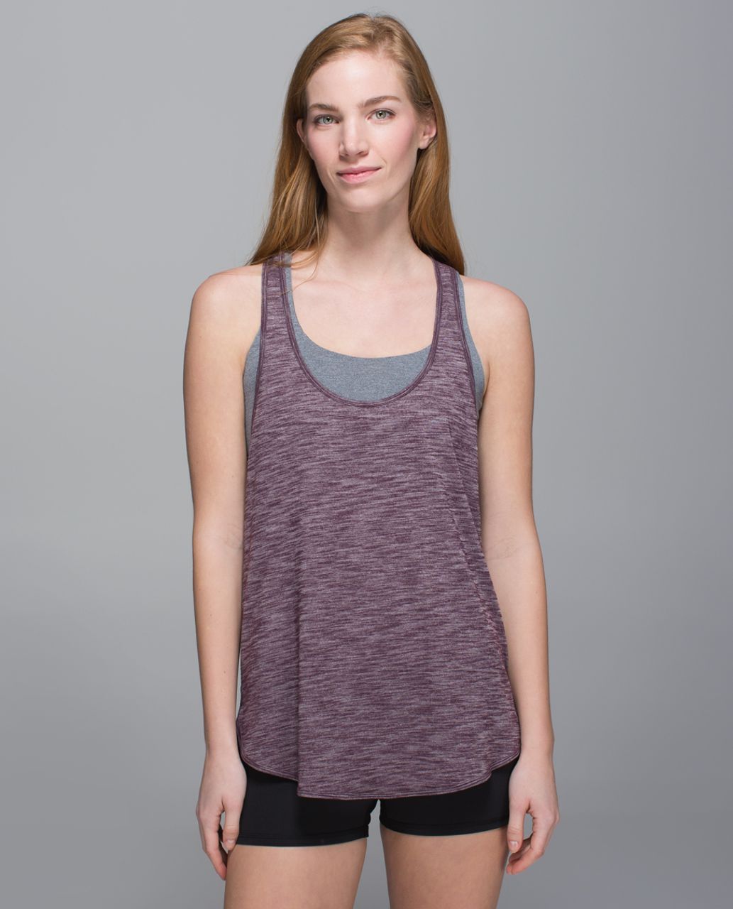 Lululemon 105 F Singlet - Heathered Black Cherry (First Release)