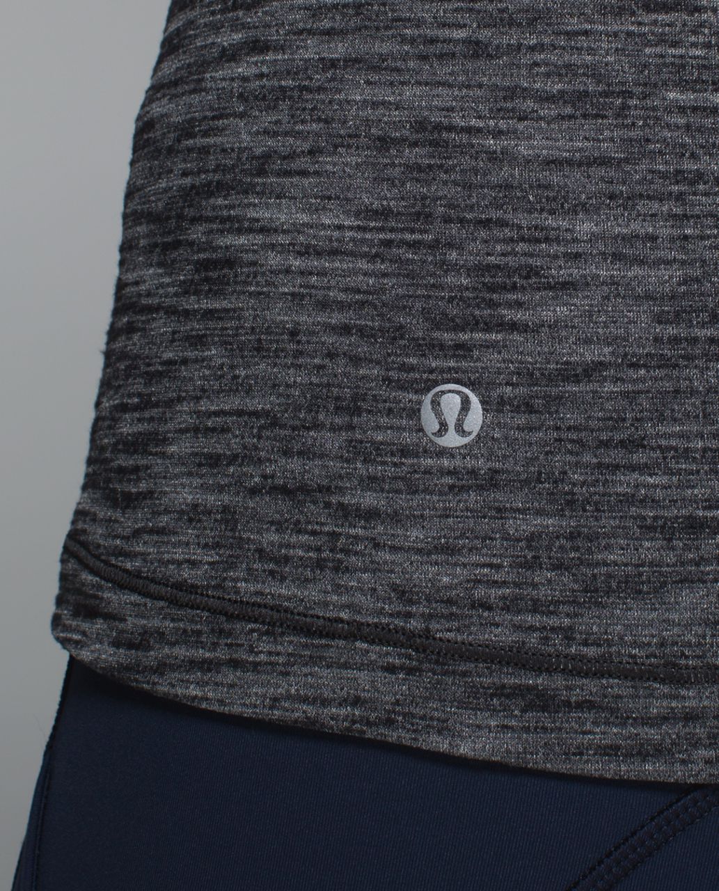 Lululemon Mesh With Me Short Sleeve - Heathered Black / Black - lulu ...