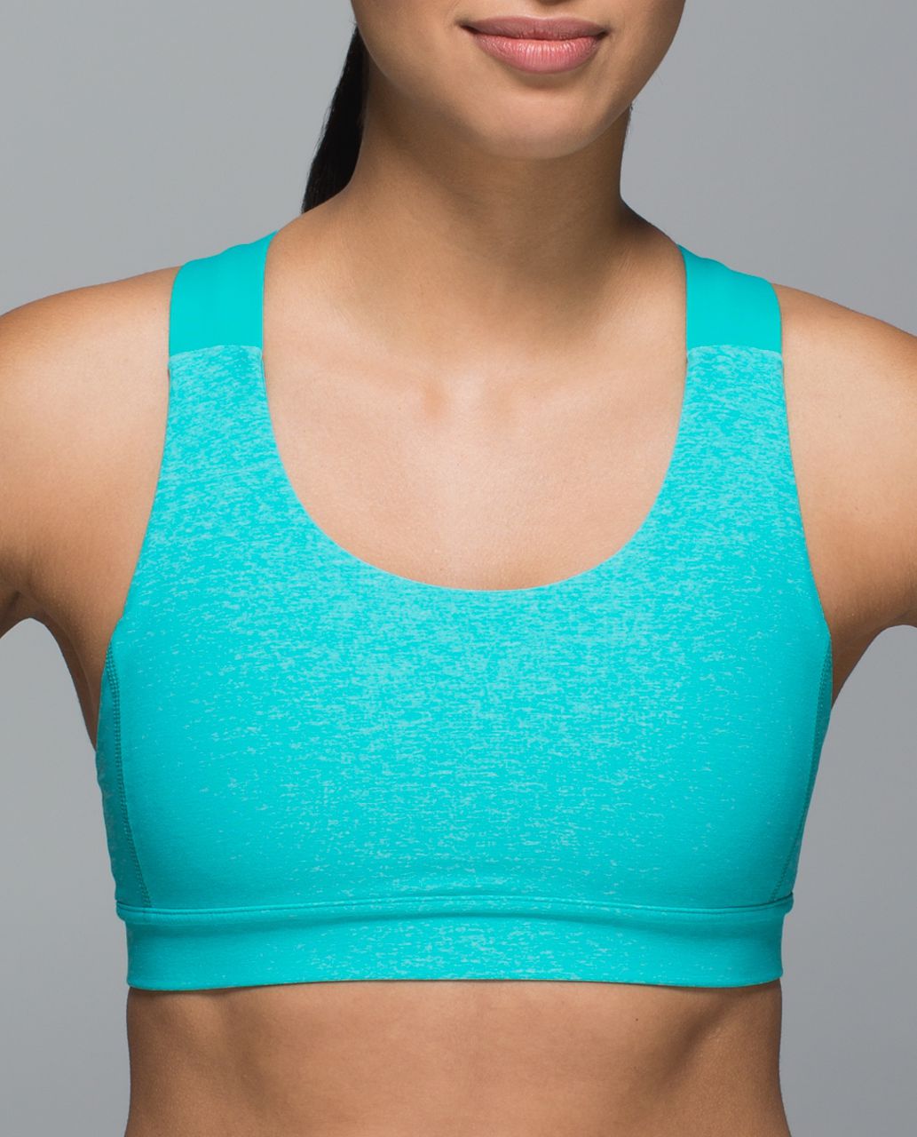 Lululemon All Sport Bra *Adjustable - Heathered Blue Tropics / Blue Tropics