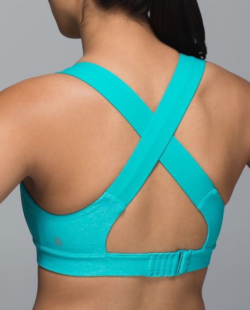 Lululemon All Sport Bra III - Hyper Stripe Clear Mint White