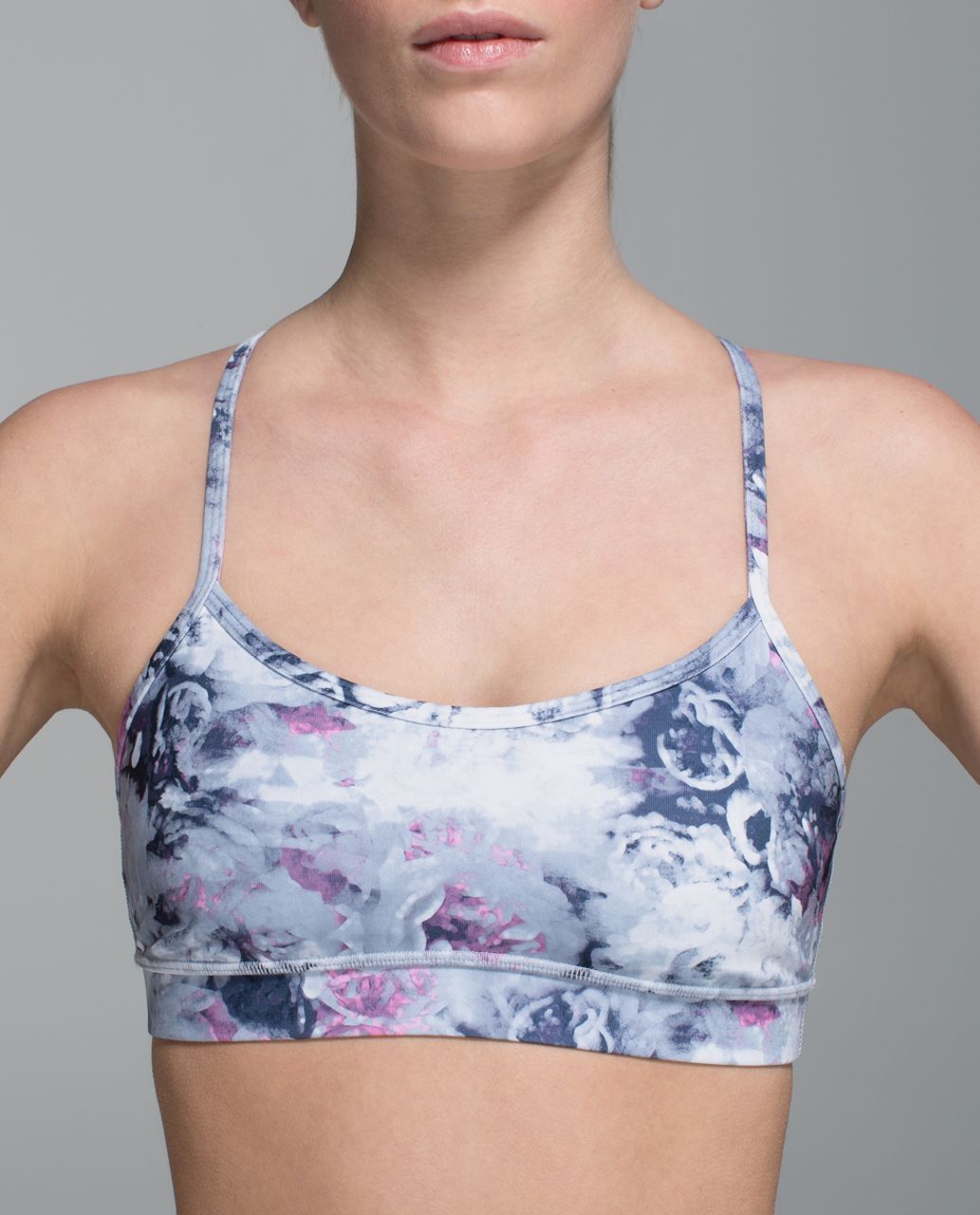 Lululemon Flow Y Bra IV - Moody Mirage White Deep Navy