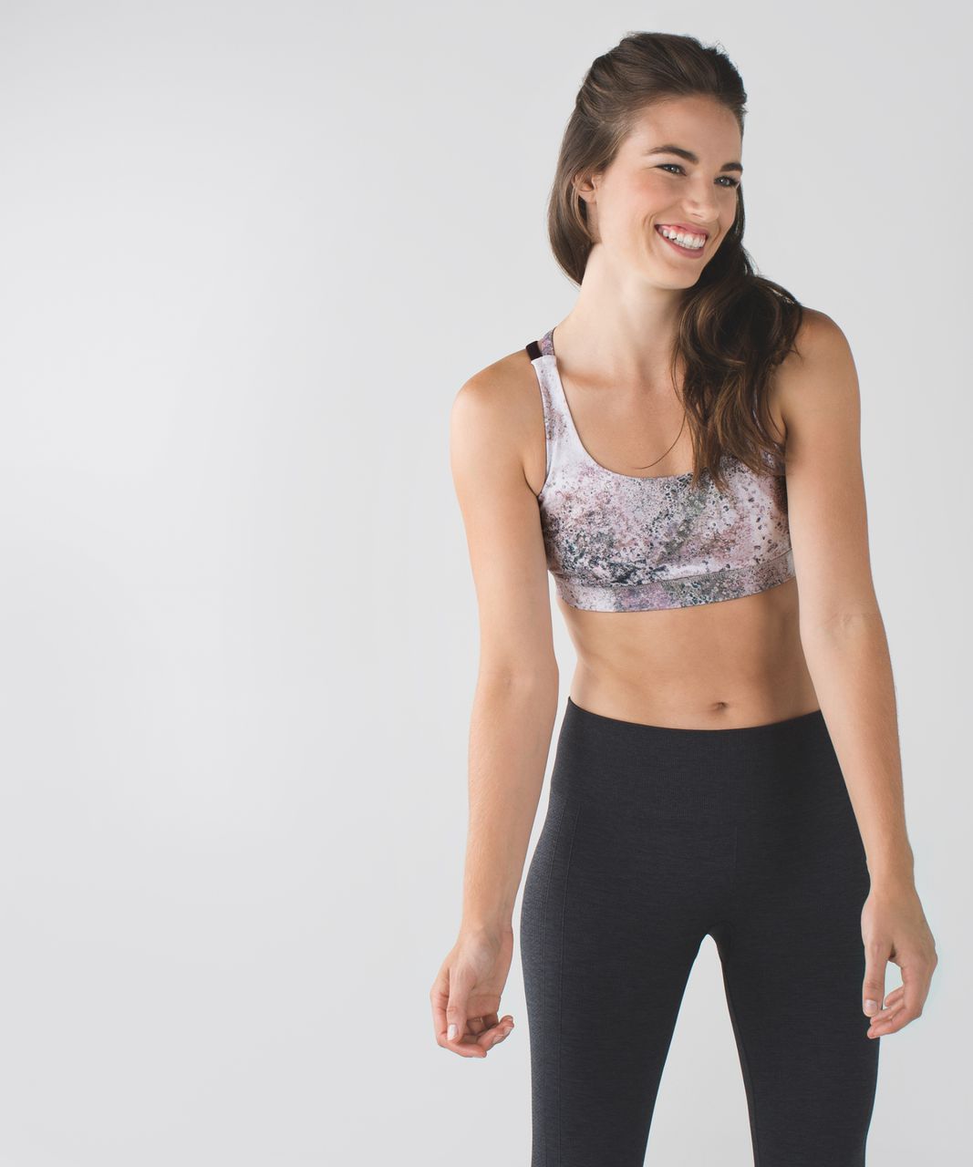 Lululemon Energy Bra - Sugar Crush Multi / Black Cherry