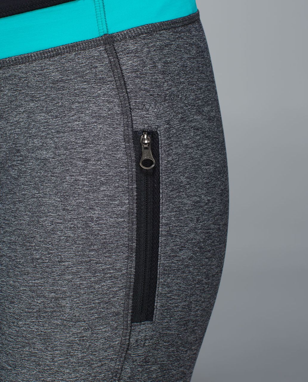 Lululemon Inspire Tight II (Mesh) - Heathered Black / Black / Blue Tropics