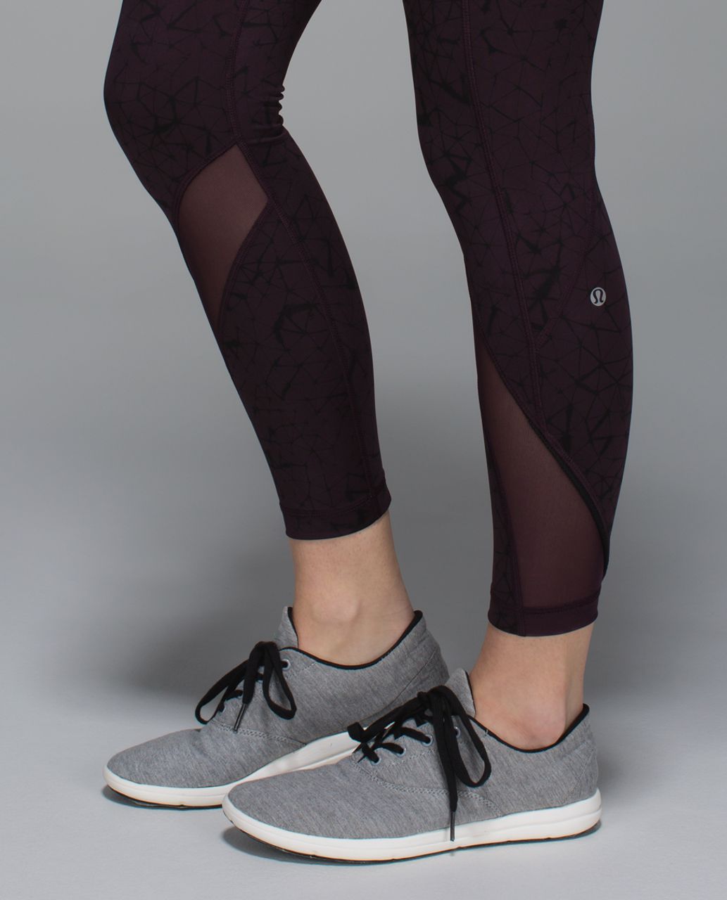 Lululemon Inspire Tight II (Mesh) - Heathered Black / Black / Blue