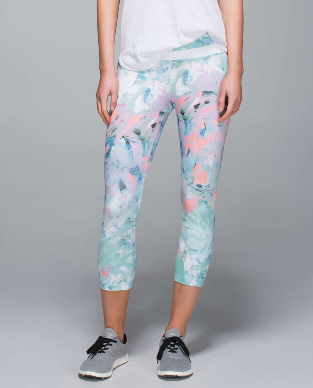 Lululemon Run:  Inspire Crop II *All Full-On Luxtreme - Blushed Illusion Multi / White