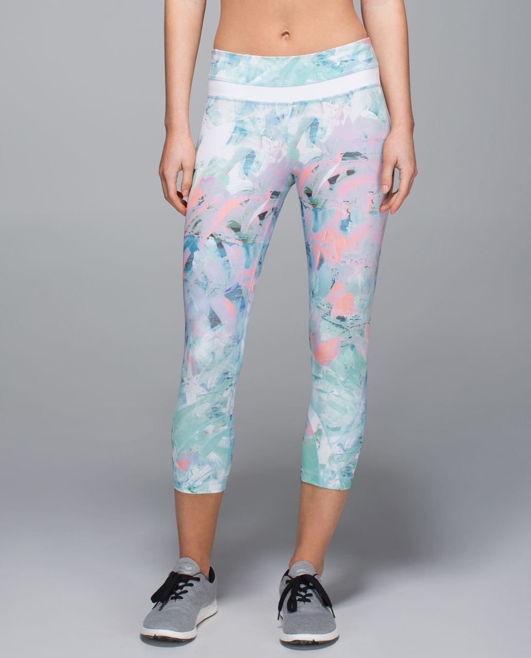 Lululemon Run:  Inspire Crop II *All Full-On Luxtreme - Blushed Illusion Multi / White