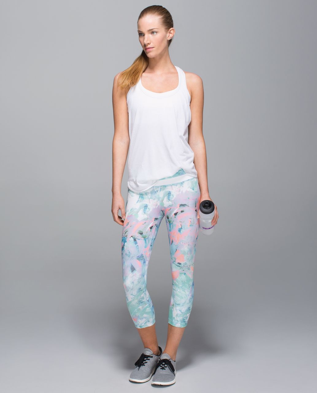 Lululemon Run:  Inspire Crop II *All Full-On Luxtreme - Blushed Illusion Multi / White