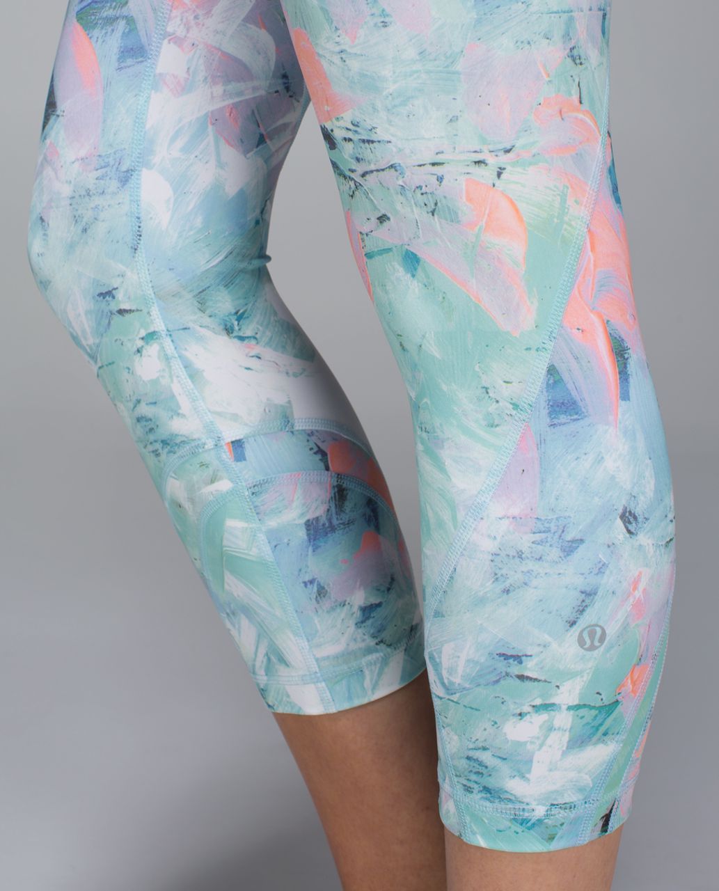 Lululemon Run:  Inspire Crop II *All Full-On Luxtreme - Blushed Illusion Multi / White