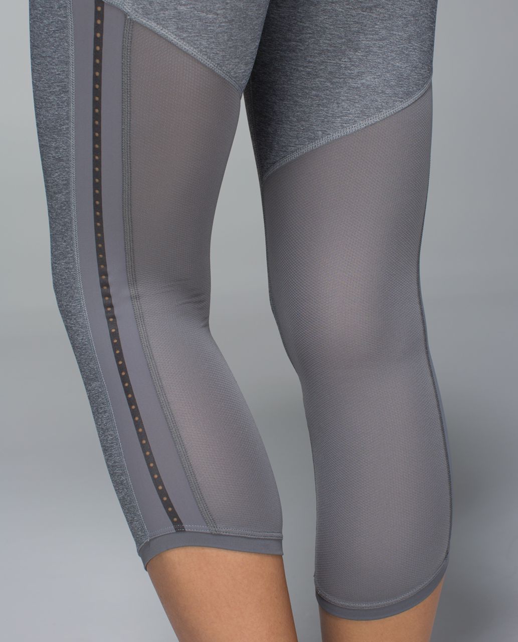 Lululemon Pace Pusher Crop - Heathered Slate / Nimbus Puff White Silver Spoon / Slate