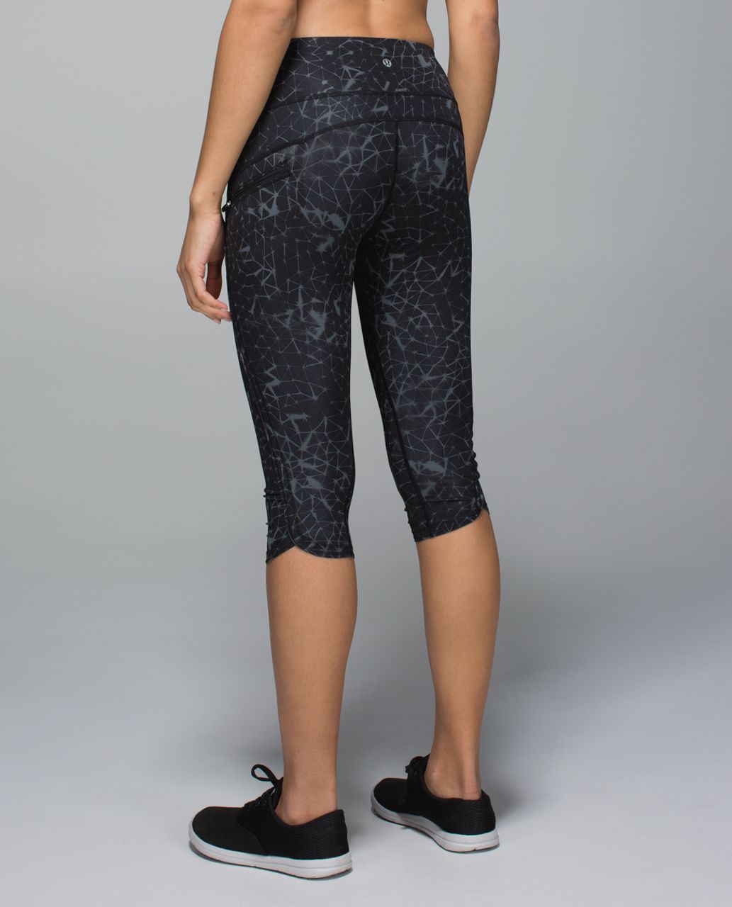 Lululemon Run:  Top Speed Crop *Full-On Luxtreme - Star Crushed Coal Black