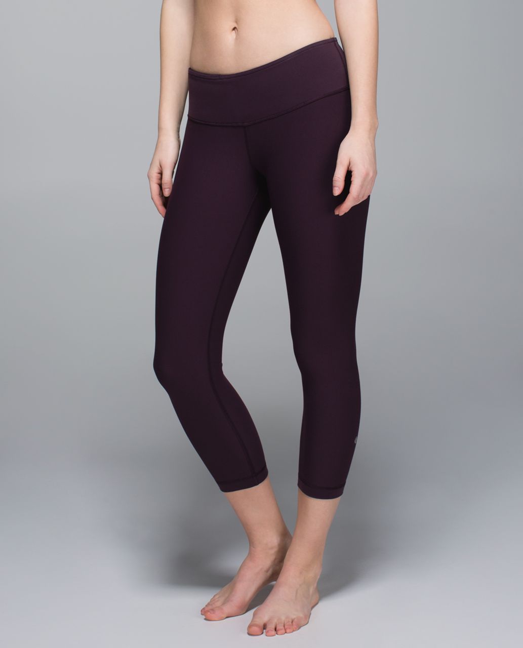 Lululemon Wunder Under Crop II *Full-On Luon - Black Cherry - lulu