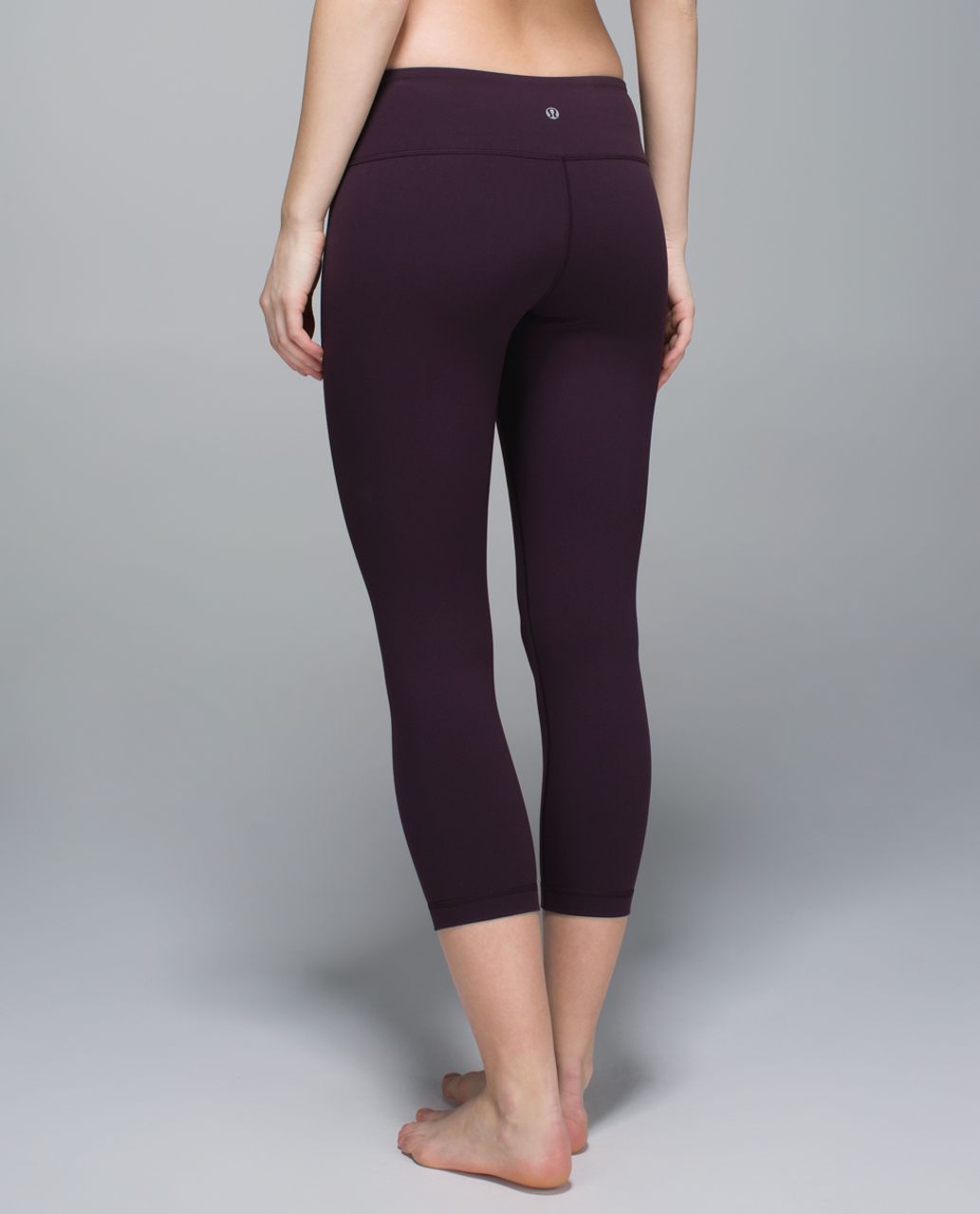 Lululemon Wunder Under Crop II *Full-On Luon - Black Cherry