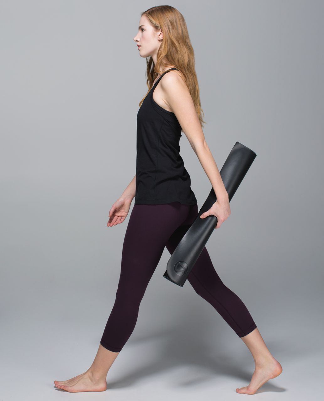 Lululemon Wunder Under Crop II *Full-On Luon - Black Cherry