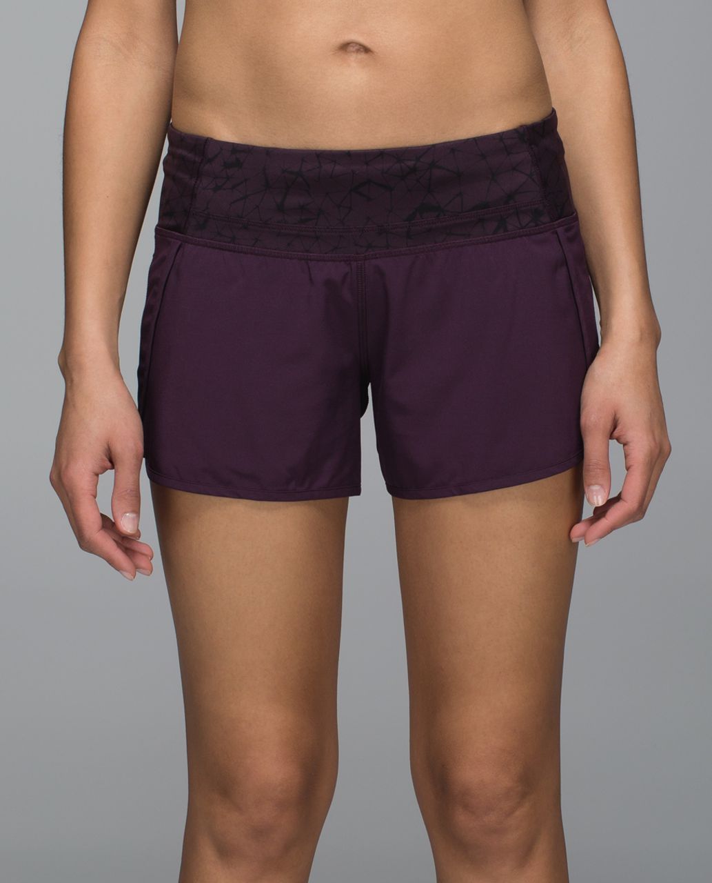 Lululemon Run Times Short *4-way Stretch 4" - Black Cherry / Star Crushed Black Cherry Black