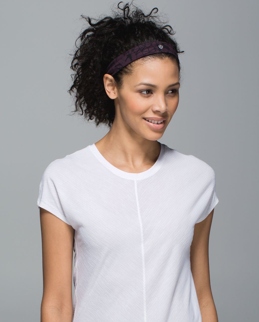 Lululemon Skinny Fly Away Tamer Headband - Star Crushed Black Cherry Black