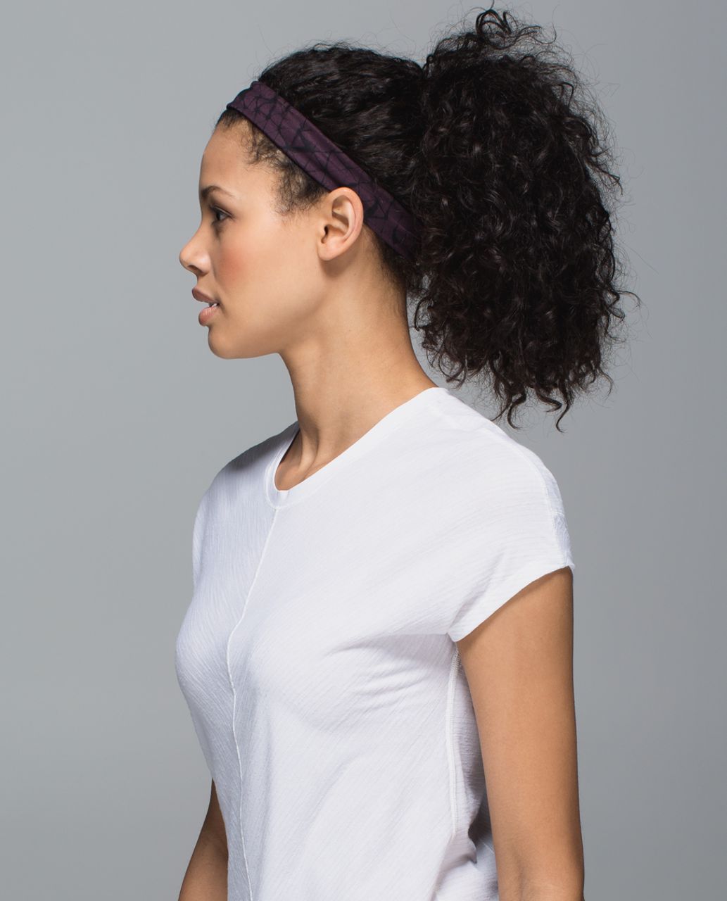 Lululemon Skinny Fly Away Tamer Headband - Star Crushed Black Cherry Black