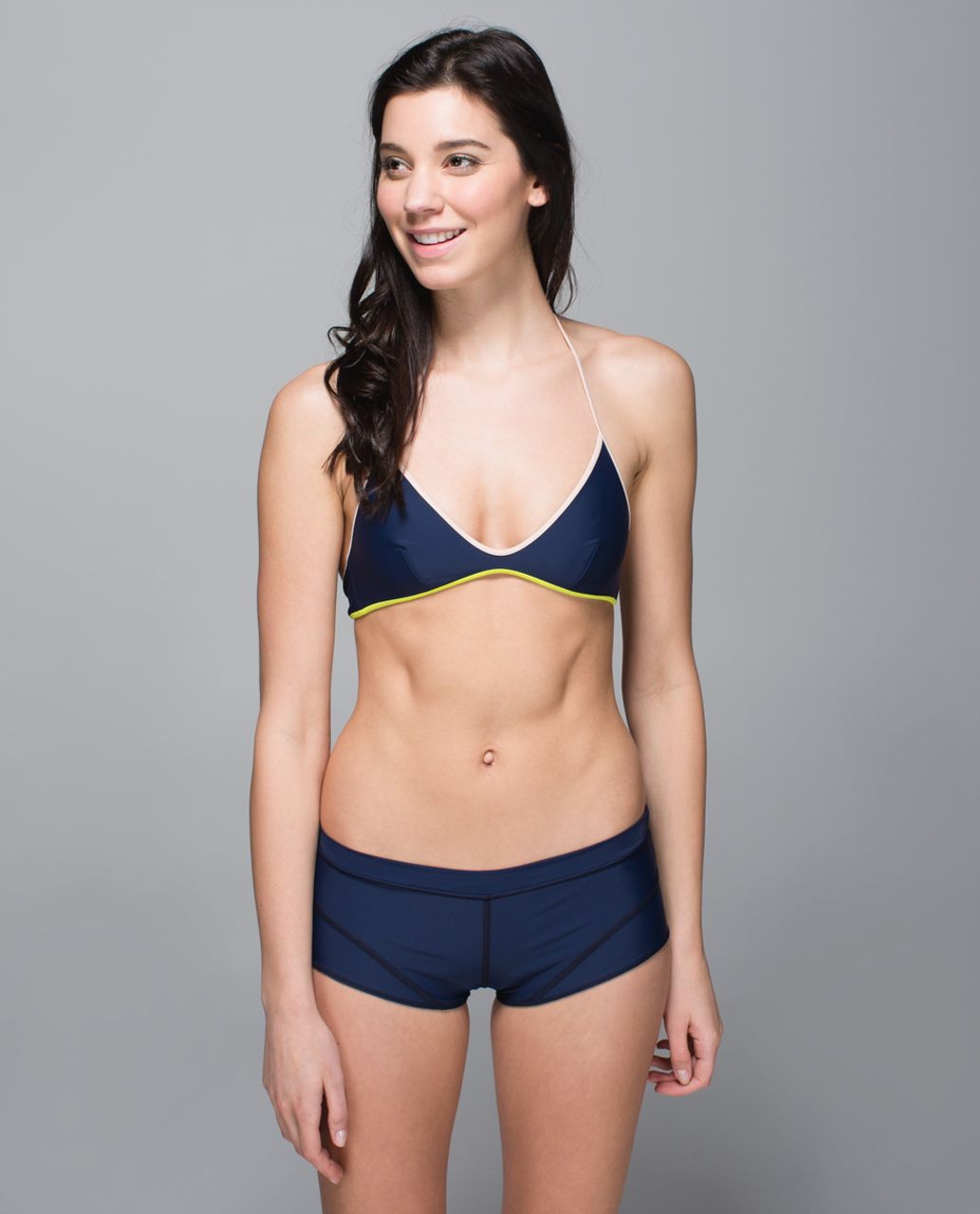 Lululemon Water:  Surf To Sand Tie Top - Naval Blue / Naked / Plum