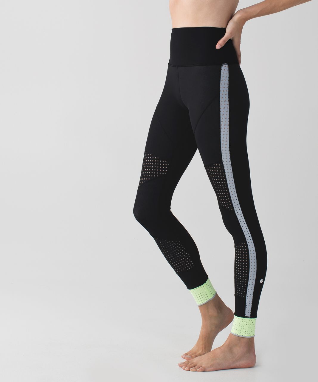 Lululemon Water:  Paddle Tight - Black / Blushed Illusion Multi / Clear Mint