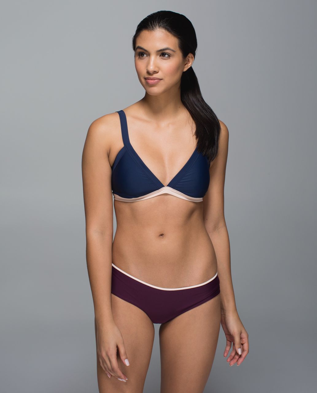 Lululemon Water:  Surf To Sand Booster Top - Naval Blue / Naked