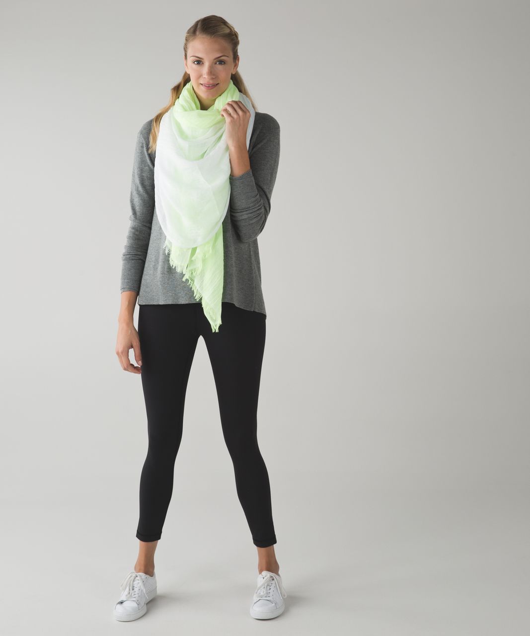 Lululemon Warrior Scarf - White / Clear Mint