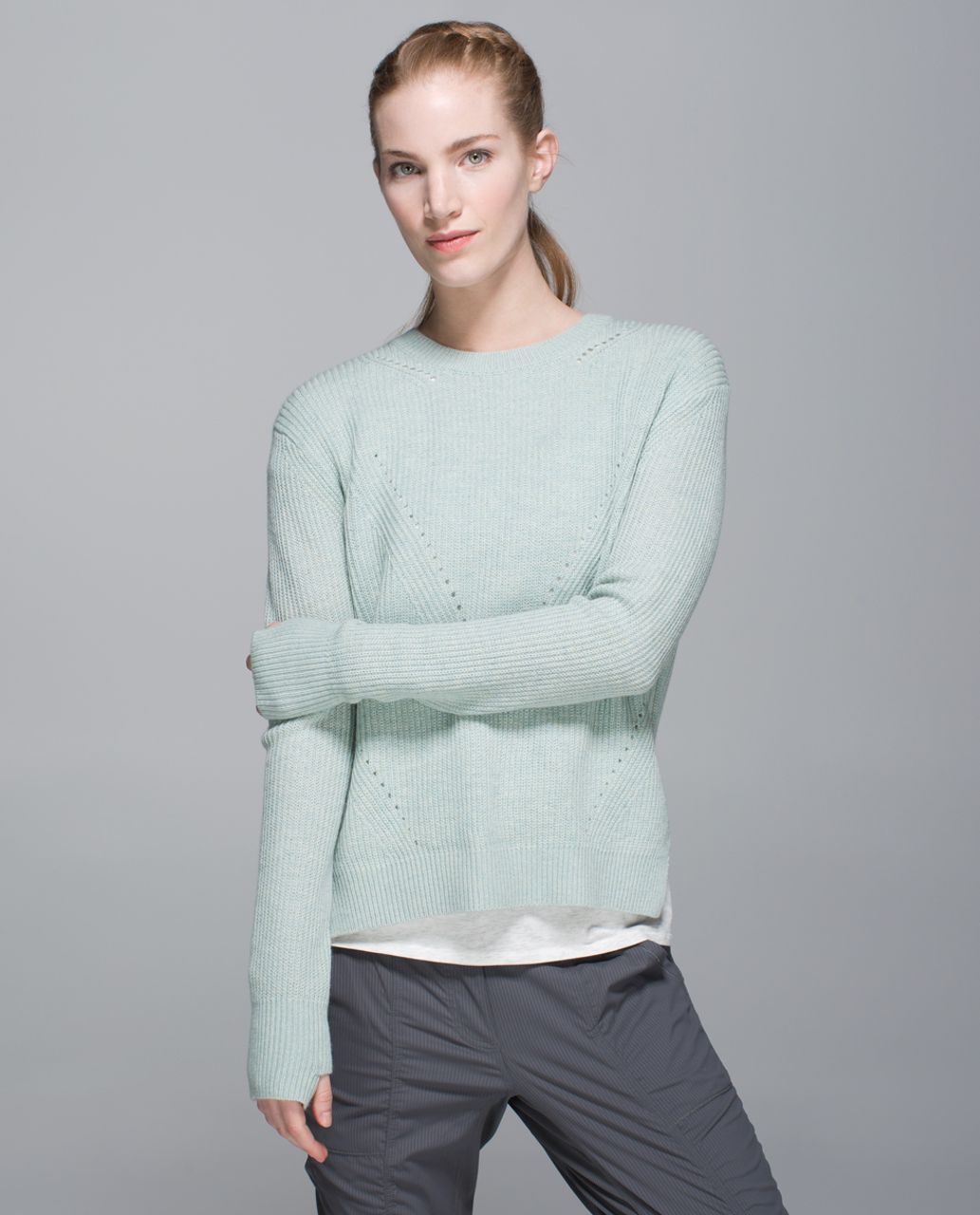 Lululemon Seva Sweater - Heathered Minty Grey