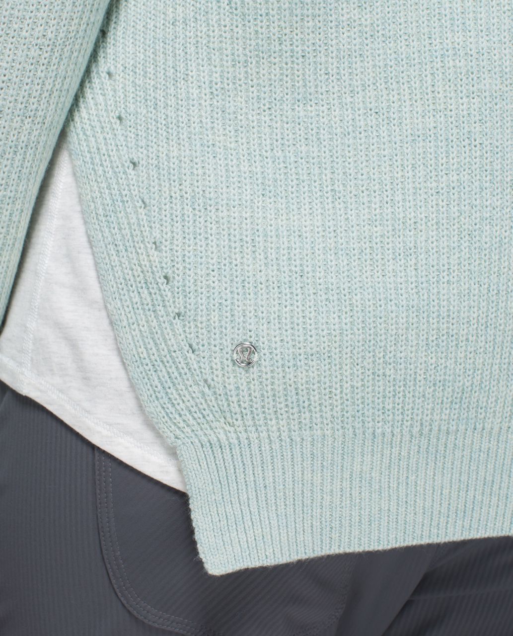 Lululemon Seva Sweater - Heathered Minty Grey - lulu fanatics