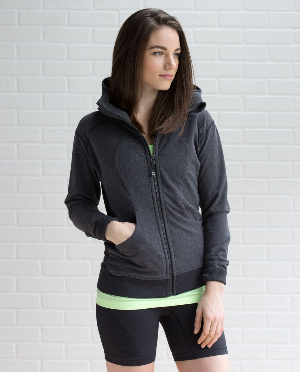 Lululemon On The Daily Hoodie - Heathered Speckled Black