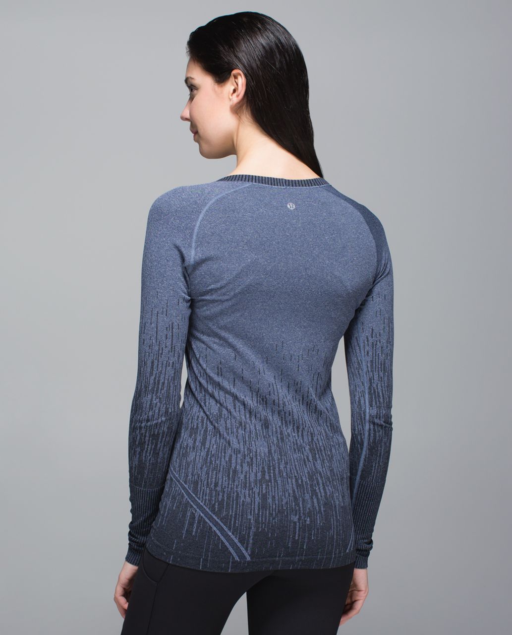 Lululemon Run:  Swiftly Tech Long Sleeve Crew - Heathered Deep Navy