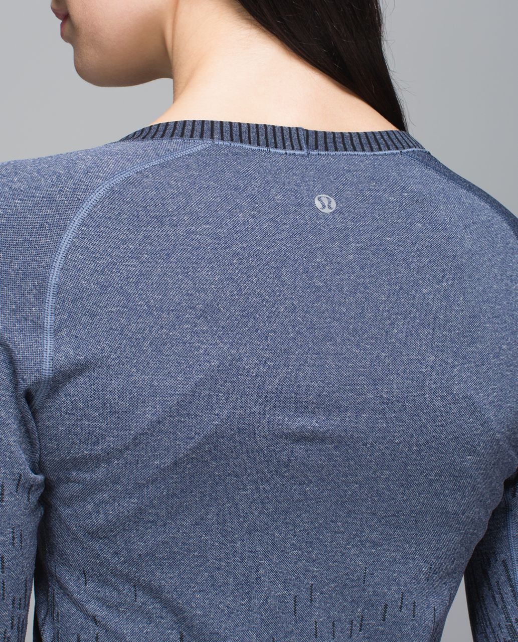 Lululemon Run:  Swiftly Tech Long Sleeve Crew - Heathered Deep Navy