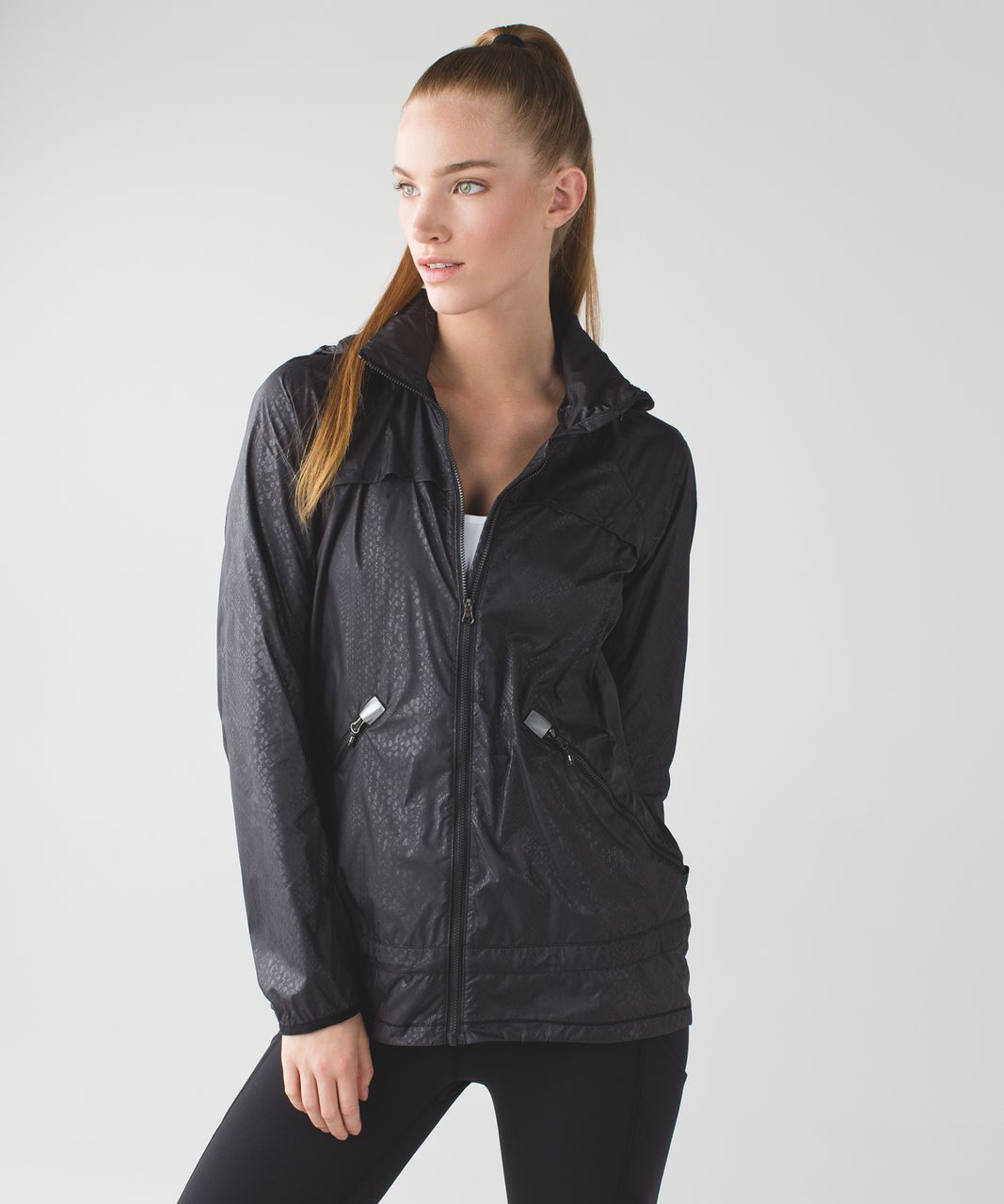 Lululemon Miss Misty Jacket II - Desert Snake Embossed Black / Black