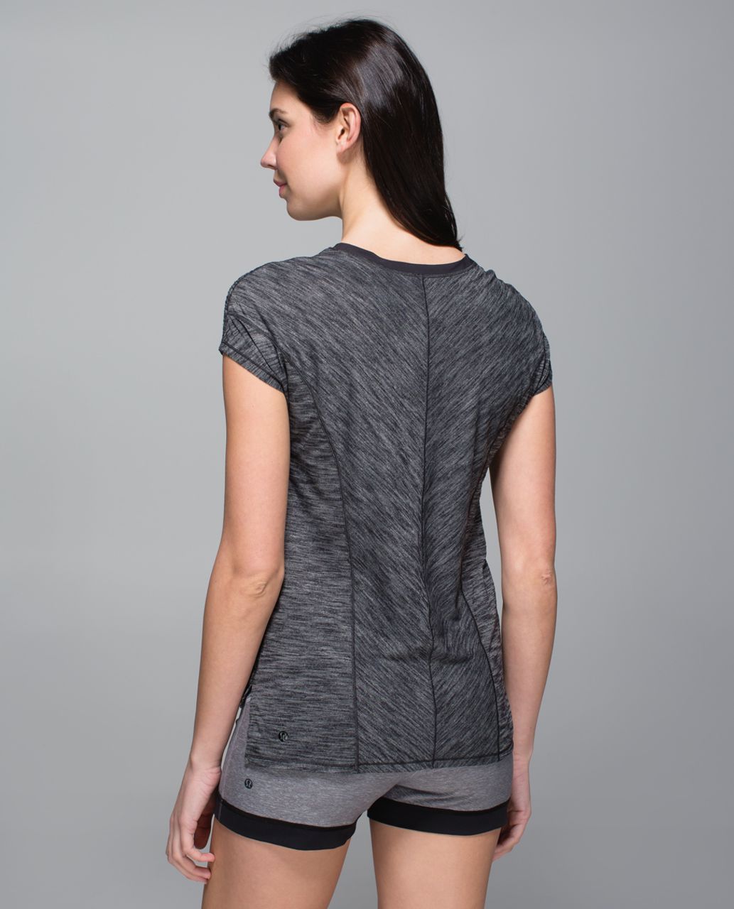 Lululemon Retreat Tee - Heathered Black /  Black