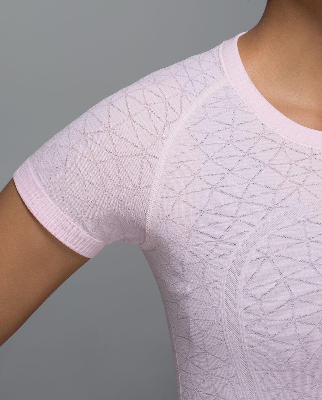 Lululemon Run:  Swiftly Tech Short Sleeve Crew - Heathered Strawberry Milkshake