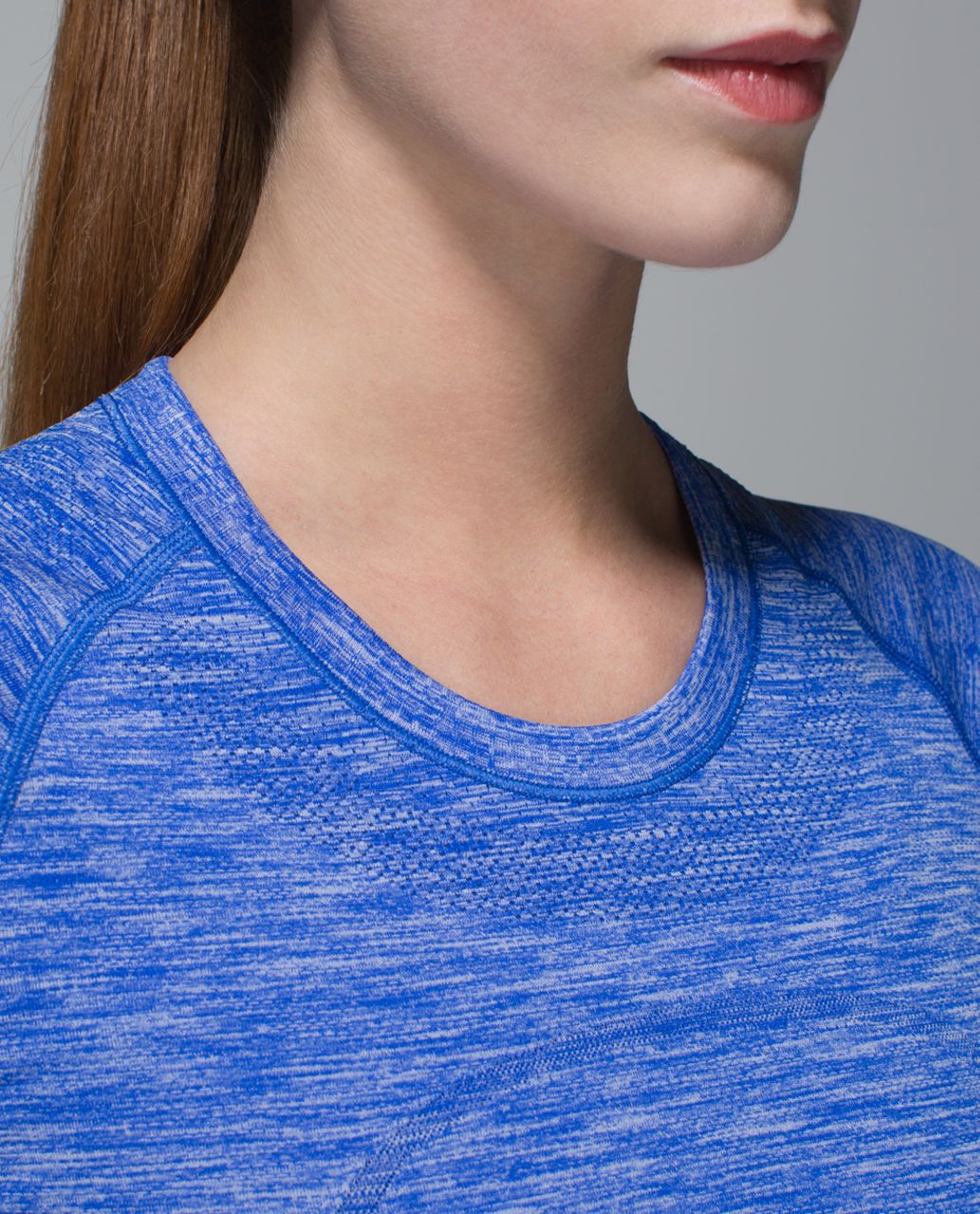 Lululemon Run:  Swiftly Tech Short Sleeve Crew - Space Dye Heathered Harbour Blue