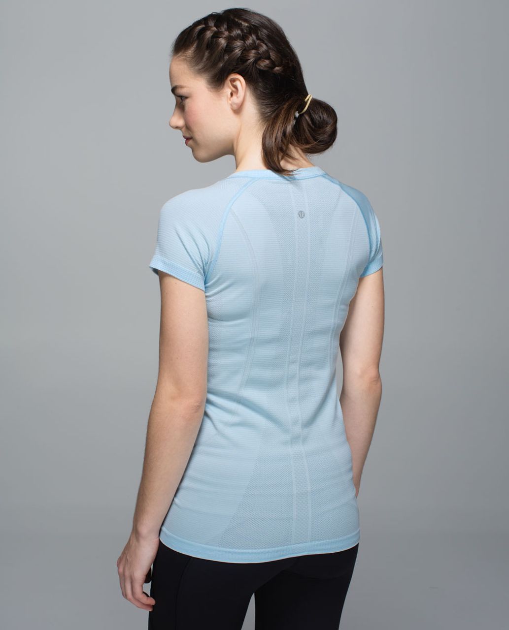 Lululemon Run:  Swiftly Tech Short Sleeve Crew - Heathered Caspian Blue