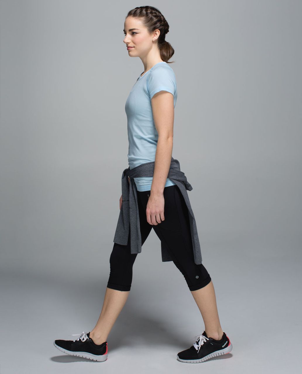 Lululemon Run:  Swiftly Tech Short Sleeve Crew - Heathered Caspian Blue