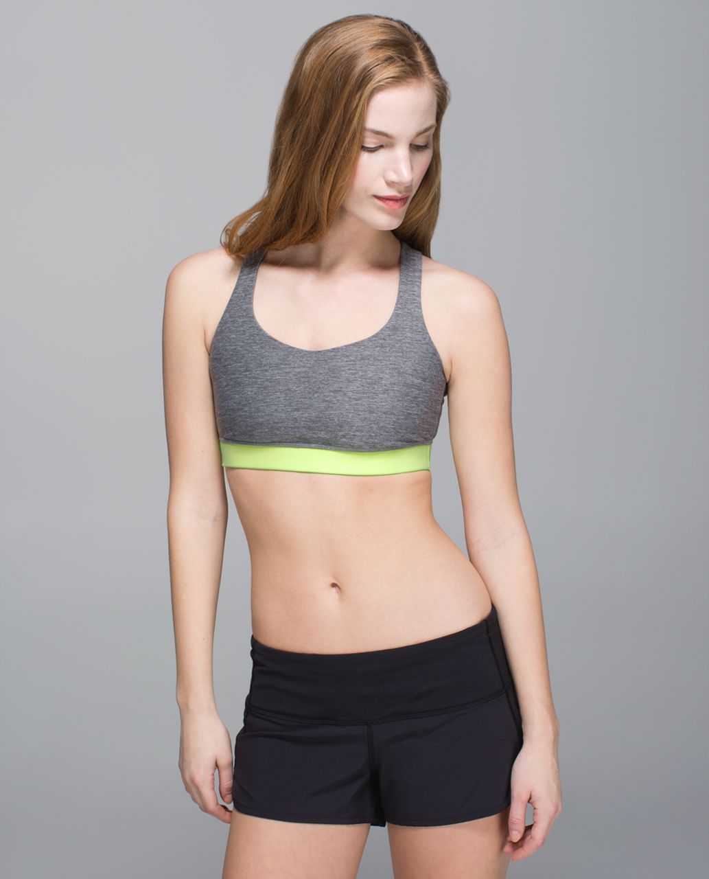 Lululemon 50 Rep Bra - Heathered Slate / Clear Mint / Slate