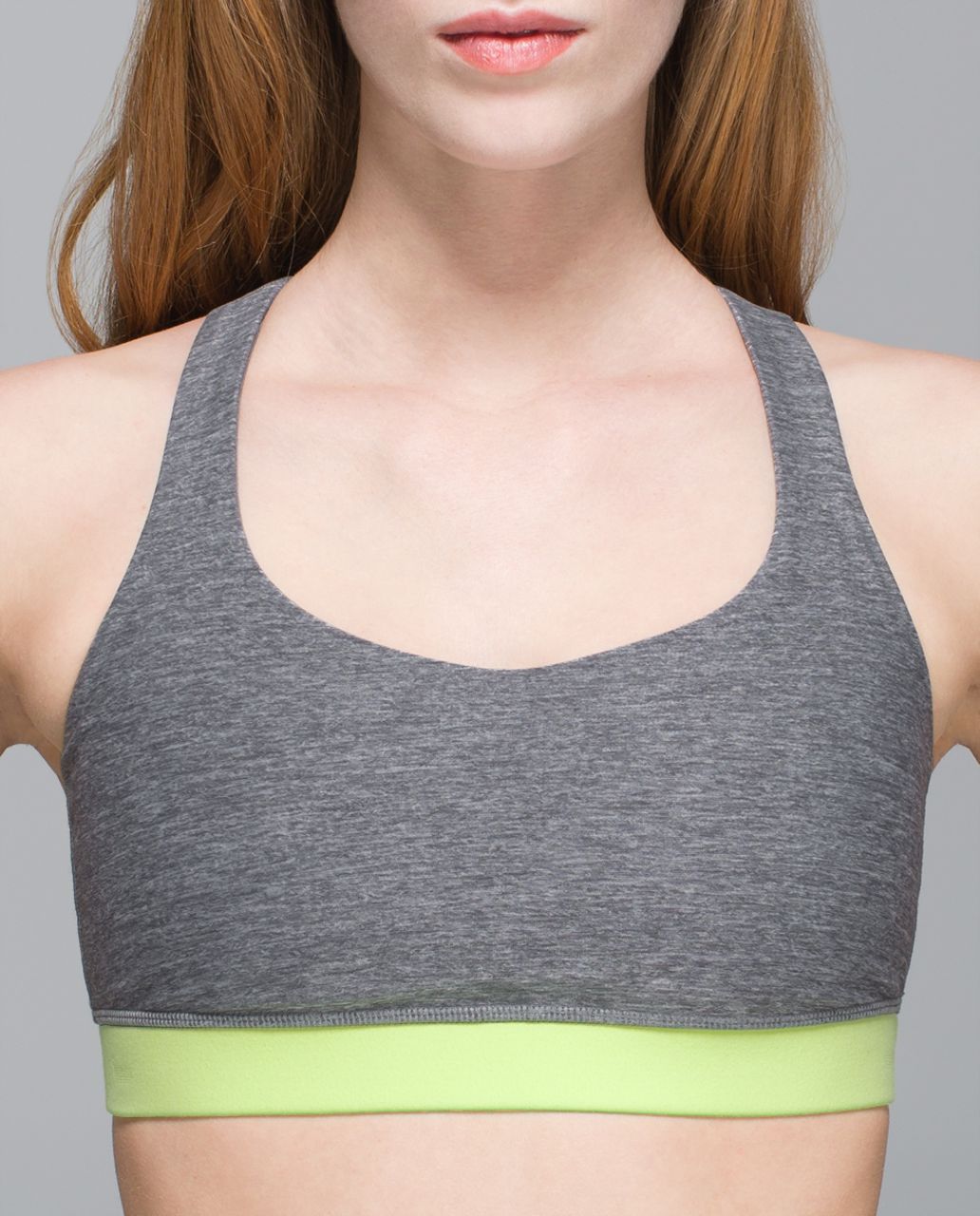 Lululemon 50 Rep Bra - Heathered Slate / Clear Mint / Slate