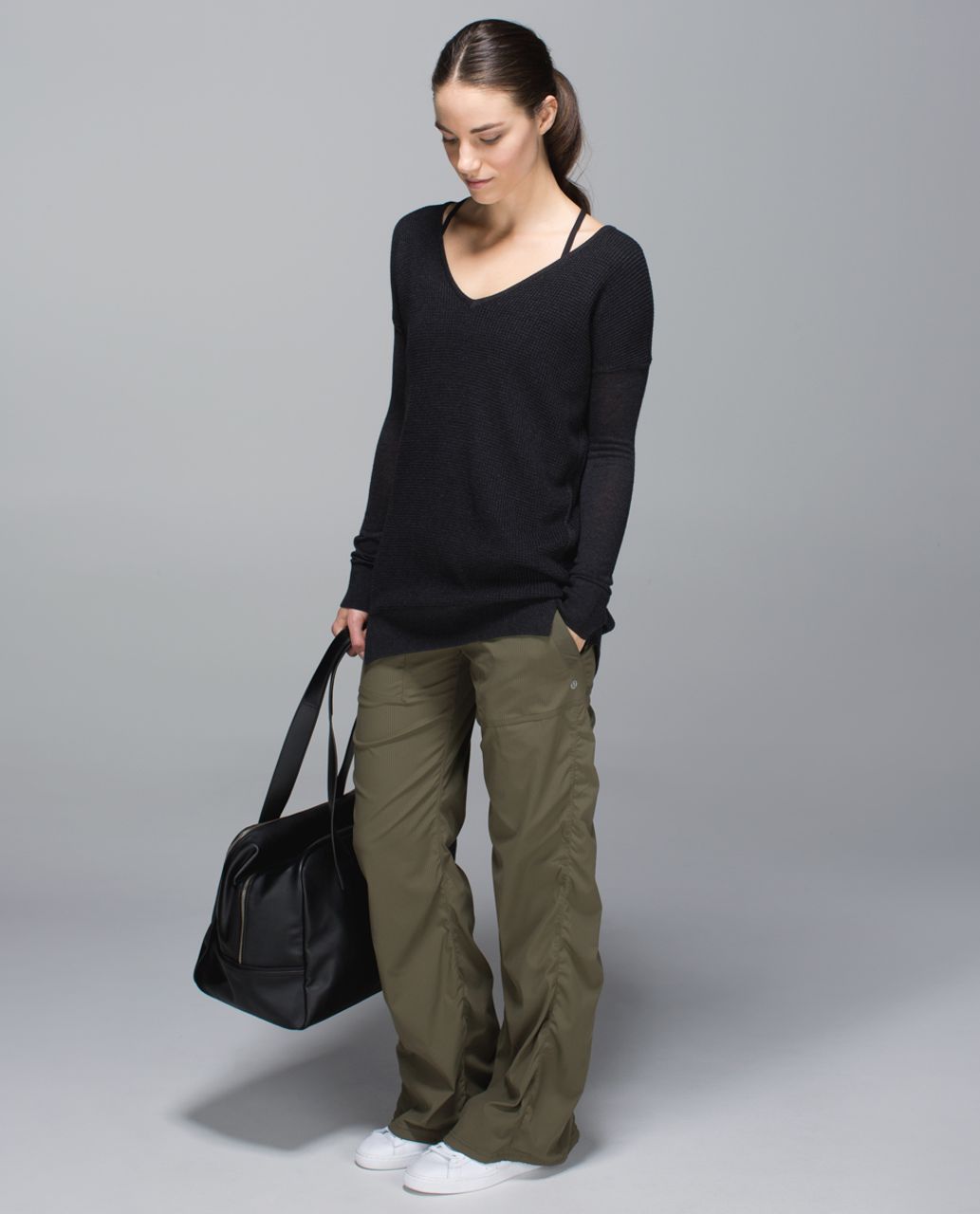 Stylish Dance Studio Pant in Fatigue Green