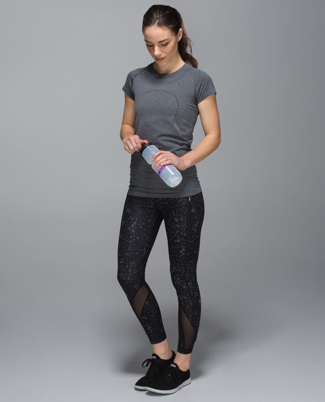 Lululemon Inspire Tight II *Full-On Luxtreme (Mesh) - Star Crushed Coal  Black / Black - lulu fanatics