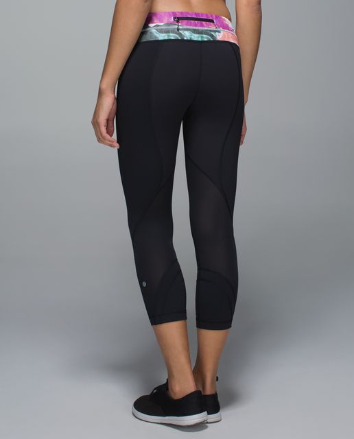 Lululemon Run: Inspire Crop II - Micro Macro Stripe Black Soot / Black ...