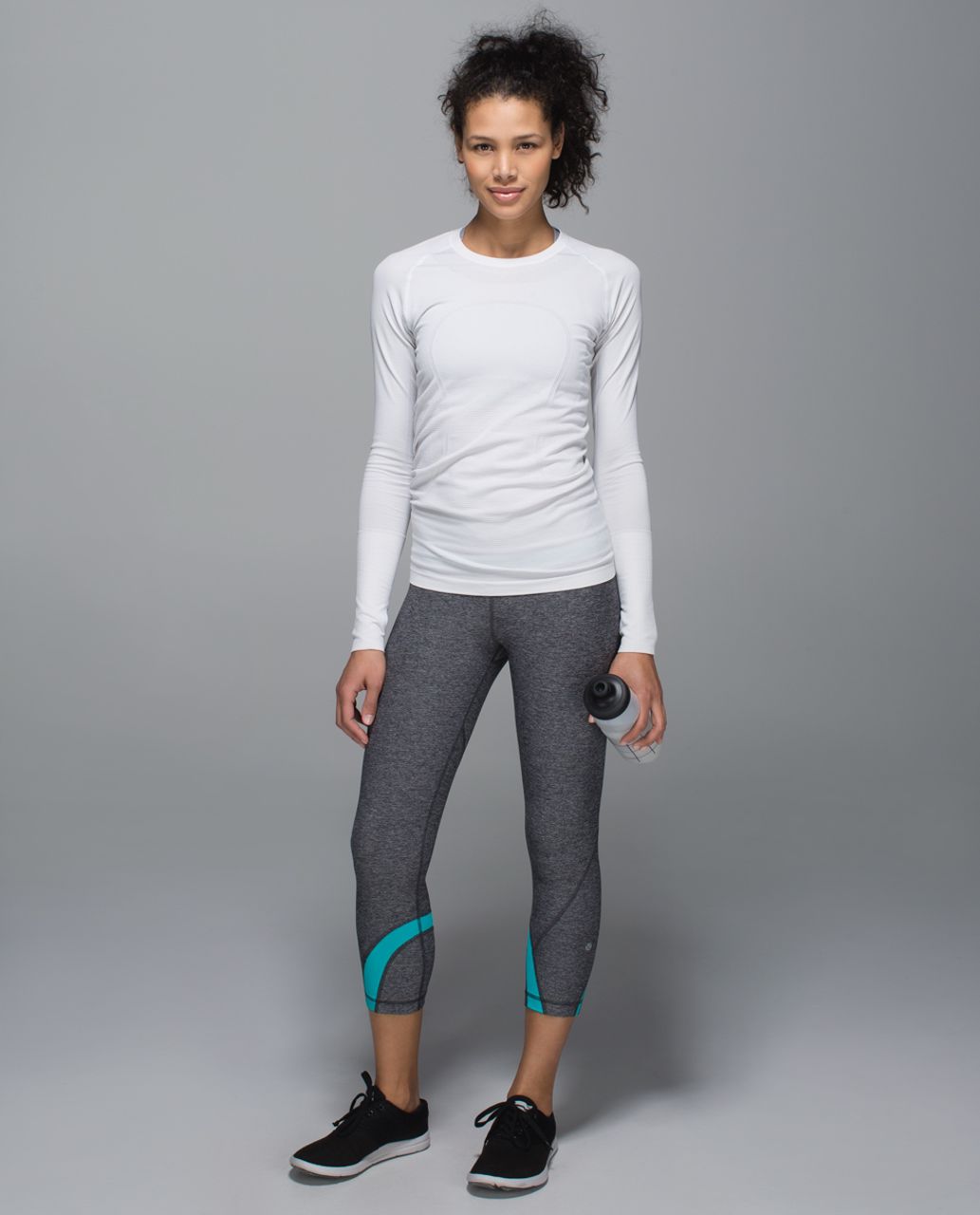 Lululemon Inspire Crop II *Luxtreme - Heathered Black / Black - lulu  fanatics