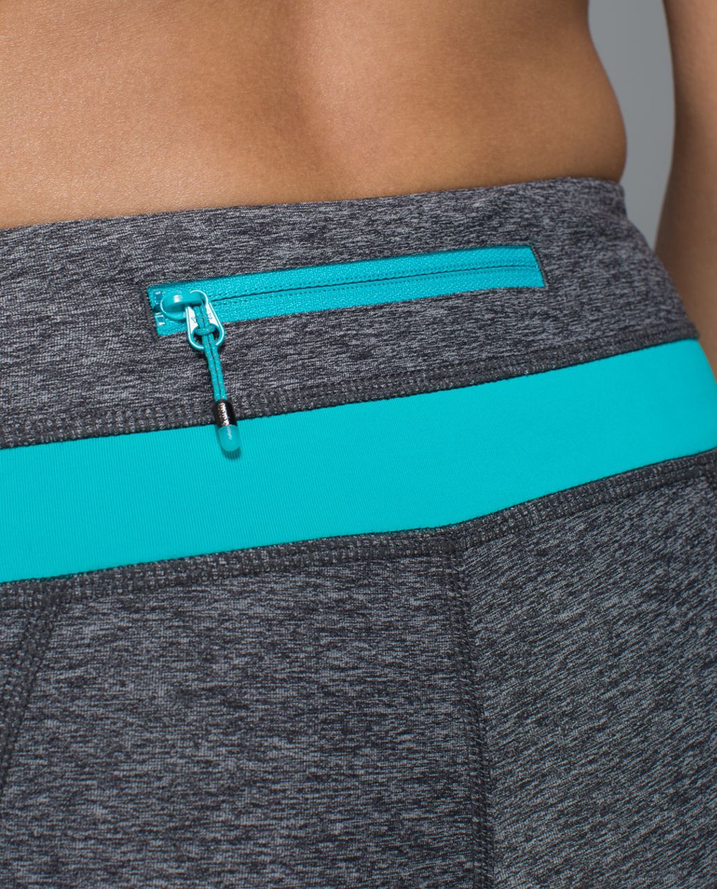 Lululemon Run:  Inspire Crop II *All Luxtreme - Heathered Black / Blue Tropics