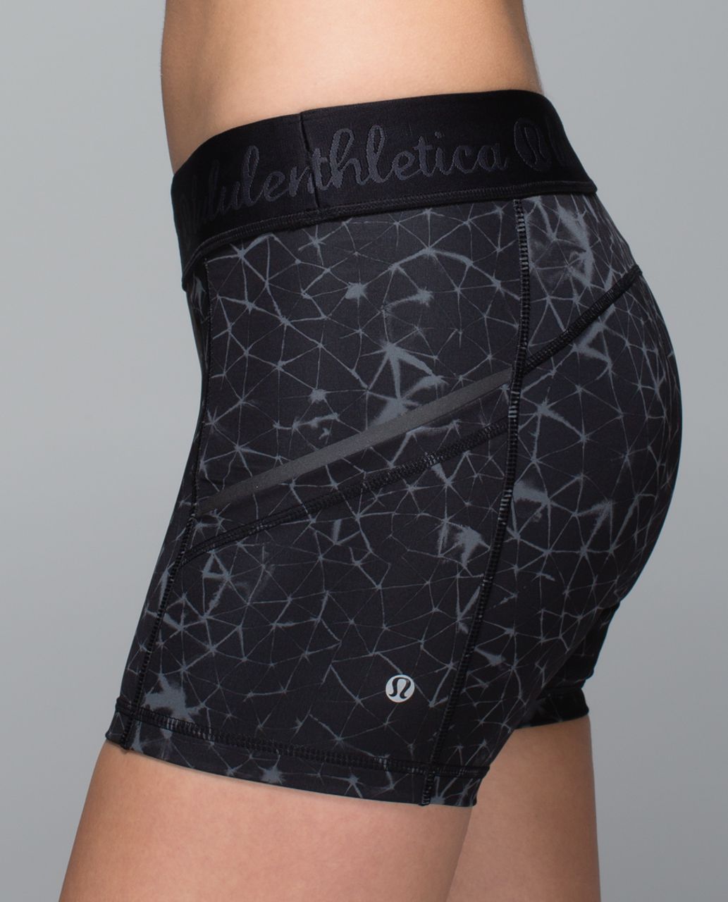 Lululemon What The Sport Short *Full-On Luxtreme - Star Crushed Coal Black