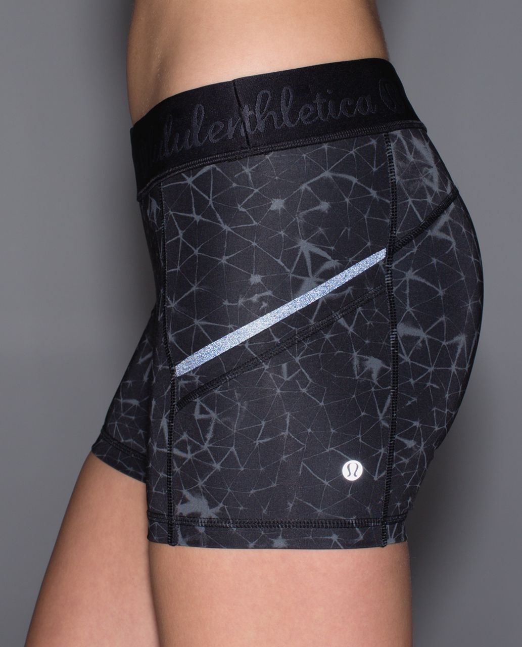 Lululemon What The Sport Short *Full-On Luxtreme - Star Crushed Coal Black