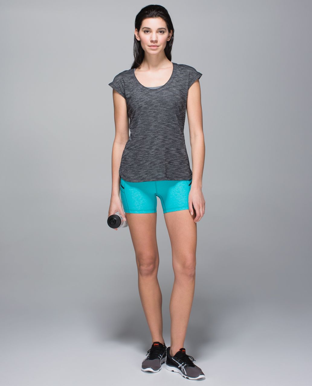 Lululemon What The Sport Short - Heathered Blue Tropics